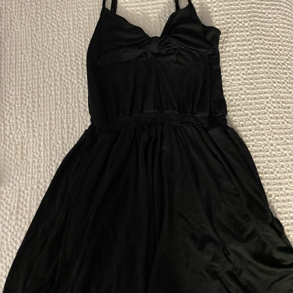 Black Garage Front Tie Romper - Picture 1 of 2